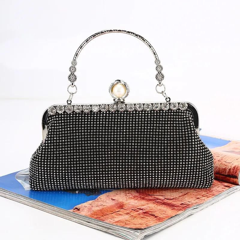 Diamond Dinner Bag new pure manual diamond inlaid with hand-held evening bag spot banquet clutch bag