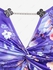 Plus Size Chain Panel Twist Flower Print Pocket Chiffon Sleeves T-shirt - L | Us 12