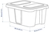KLÄMTARE Box with lid, in/outdoor, dark grey, 58x45x30 cm - IKEA