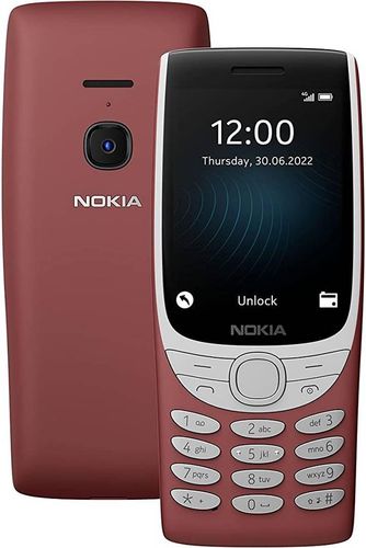 Nokia 8210 Feature Phone with 4G Connectivity, Large Display,  Built-in MP3 Player, 0.3 MP Rear Camera, 1450mAh Removable Battery, Wireless FM Radio and Classic Snake Game, Red | 16LIBR01A03