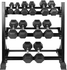 1441 Fitness Hex Dumbbell Combo Set 2.5 Kg - 15 Kg (6 Pairs) With 3 Tier Dumbbell Rack