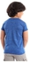 Casual Round Neck T_Shirt Blue
