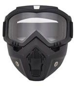 Generic-Modular Mask Detachable Goggles Motorcycle Racing Helmet Protective Face Mask Shield