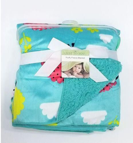 Generic Super Soft Baby Receiving Blanket / Shawl - Teal .