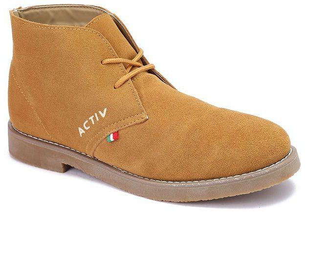 Activ Suede Casual Chukka Shoes - Mustard