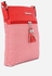 Dejavu Stripe Crossbody Messenger Bag - Red