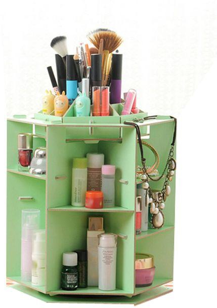 صندوق تخزيني أدوات مستحضرات التجميل اخضر