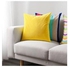 Printed Cushion Cover Polyester Yellow 50x50centimeter