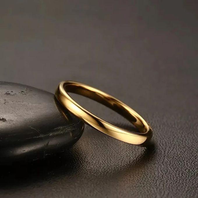 Gold Shiny Tungsten Carbide Ring
