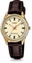 Casio Casual Watch For Unisex Analog Leather - LTP-V005GL-9A