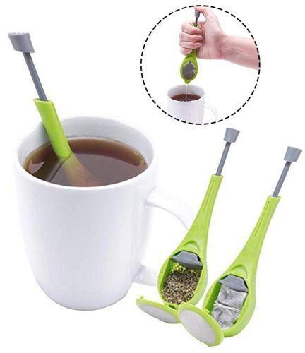 Generic Plastic Spoon Tea & Coffee Infuser Strainer with In-built Plunger
