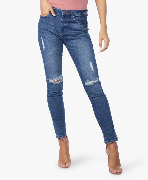 Blue Mid-Rise Skinny Jeans