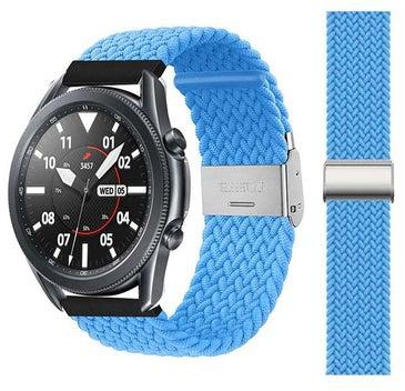 Adjustable Braided Solo Loop Band for Samsung Galaxy Watch3 45mm Blue