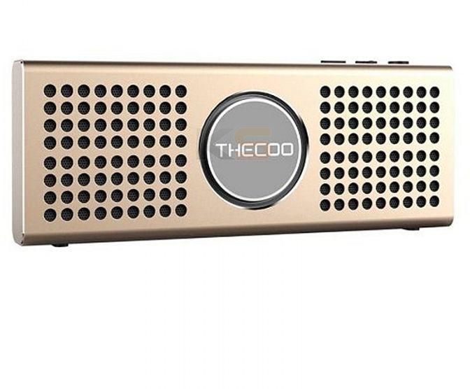 BTD708K Ultra-thin Portable Bluetooth Wireless HiFi Speaker 6W Hands-free 2.1 Sound Track Subwoofer TF Card Gold