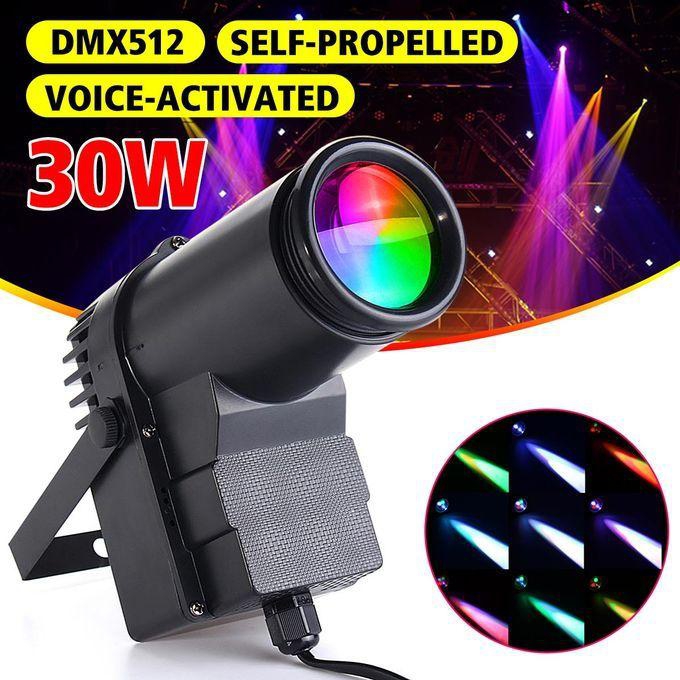 30W RGB LED Stage Light Pinspot Light Beam Spotlight Sound +