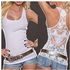 Fashion Women Summer Lace Vest Top Sleeveless Shirt Blouse Casual Tank Tops T-Shirt White