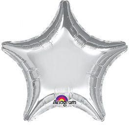 Anagram S15 Metallic Star Foil Balloon Non-Packaging 19" 1pc Silver