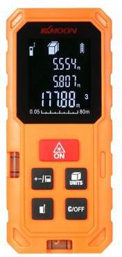 80m Portable Handheld Digital Laser Distance Meter Orange 17.50 X 4.40 X 12.50cm