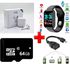 Fashion Smart Watch For Nokia C1 2nd Edition Phones + Airpod + OTG+ 64GB Memory Card