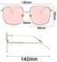 نظارة شمسية كلاسيكية بإطار معدني مربع كبير