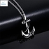 Caribbean Pirate Anchor Necklace Retro Stainless Steel Necklace for Men T-shirt Jewelry Gift