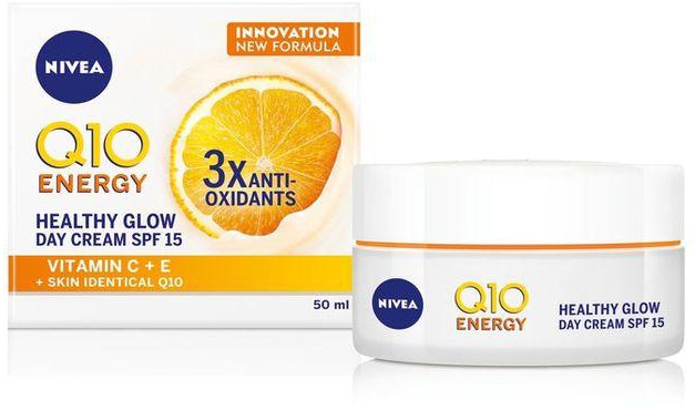 NIVEA Q10 Energy Healthy Glow Day Cream SPF 15 With Vitamin C+E 50 ml