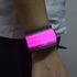 Universal Outdoor Night Running Accessories LED Reflective Slap Bands Glow Bracelet Color:pink
