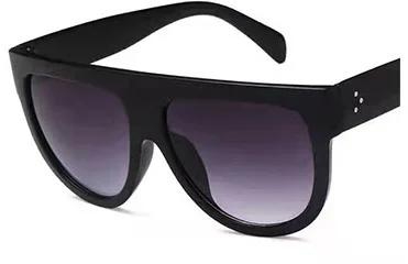 Flat Top Tinted Lens Sunglasses - Black