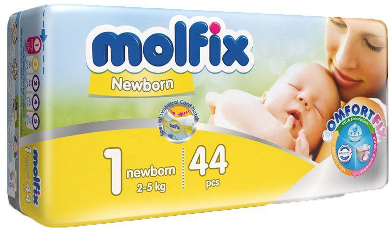 Molfix Eco Pack Newborn ComfortFix 44 Pcs, Size 1