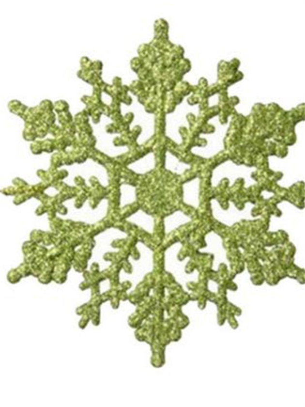 1Pc Decorative Ornament Simple Snowflake Design Solid Color Decoration