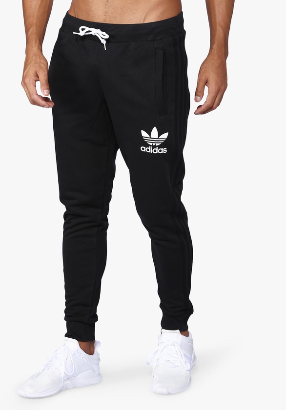 Black 3 Stripe Sweatpants