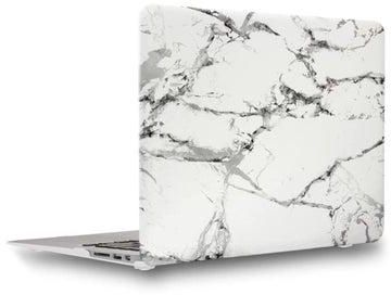 Ntech Ultra Slim Smooth Plastic Hard Shell Case Cover Compatible With Mac Book Air 11 inch (Model A1370 / A1465) White/Marble