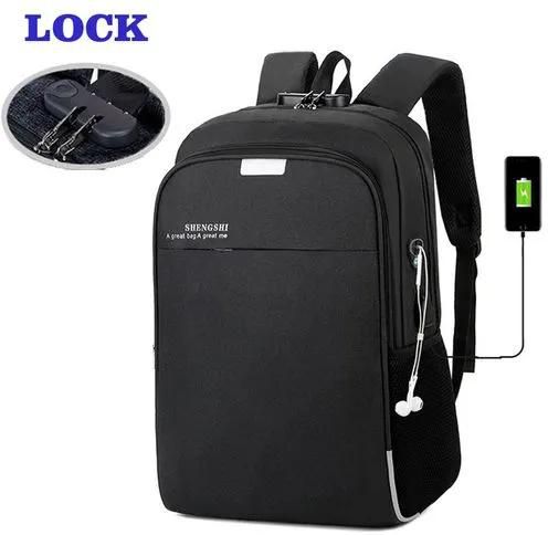 BAG PACK.Generic Anti Theft Laptop Bag Travel Backpack two ports where to connect a usb for charging and music source.safe to move with at the back since there are no chances of be