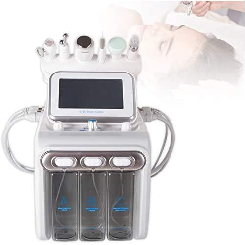 Hydrogen Oxygen Beauty Machine,Professional Skin Rejuvenation Small Bubble Device Hydrofacial 6 in 1 Multifunction Clean Facial Skin Care Jet Peel Machine,White