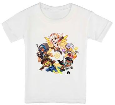 Video Game Overwatch Printed T-Shirt White