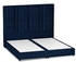 Berlin Bed Frame Velvet Dark Blue 150x200cm