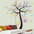 Nutro Tech Owl Tree Cartoon Wall Sticker- 160x160cm