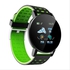 119 Plus Smart Watch - Black/Green + Free Mobile Holder