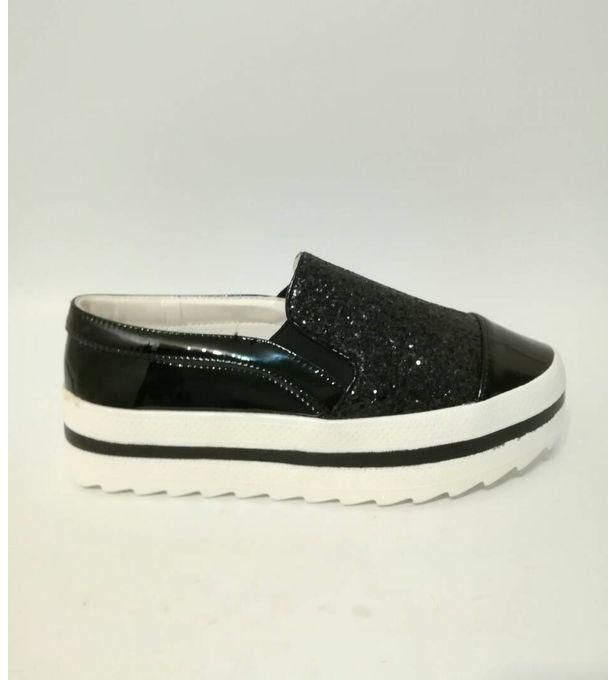 Lourina Glittery Slip on Shoes - Black