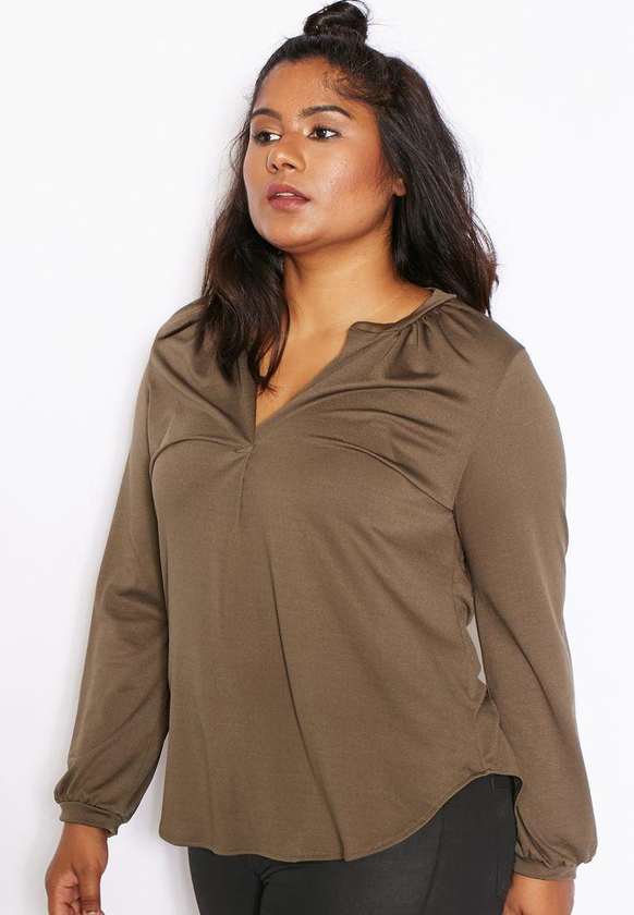 High Low Placket Top