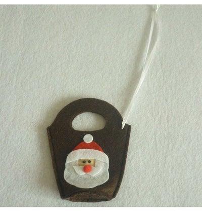 Santa Claus Christmas Small Gift Bag أسود / أبيض / أحمر