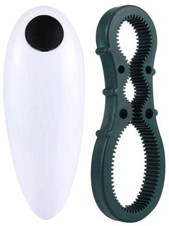 2-Piece One Touch Can Opener Set Green/White