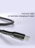 Yesido CA98 2.4A Type-C Braided Charging Data Cable with Indicator Light, Length:4m(Black)