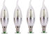 6 5-watt LED Bulbs In The Shape Of An Angled Candle - White