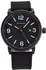 Curren 8218 Quartz Movement Round Analog Dail Men's Sports Wristwatch With Date Display- Black